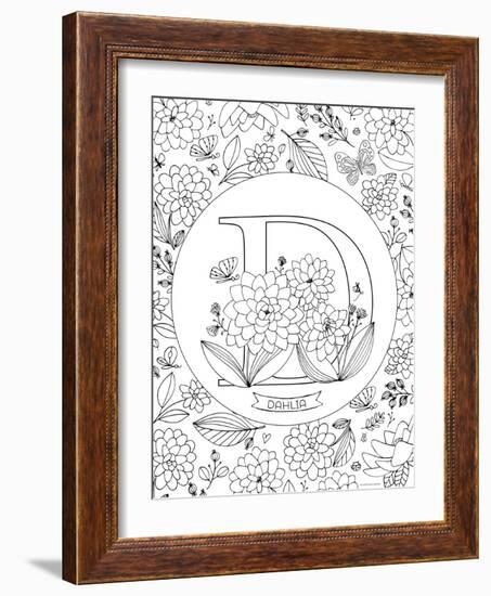 D is for Dahlia-Heather Rosas-Framed Art Print