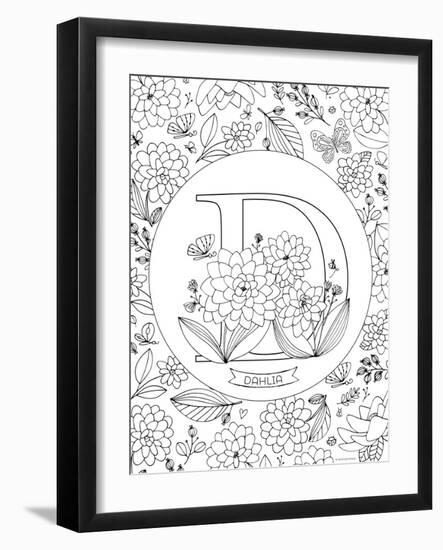 D is for Dahlia-Heather Rosas-Framed Art Print