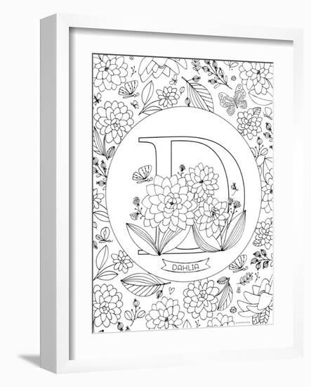 D is for Dahlia-Heather Rosas-Framed Art Print