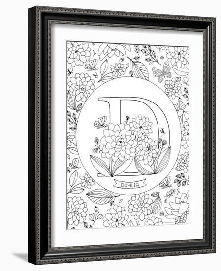 D is for Dahlia-Heather Rosas-Framed Art Print