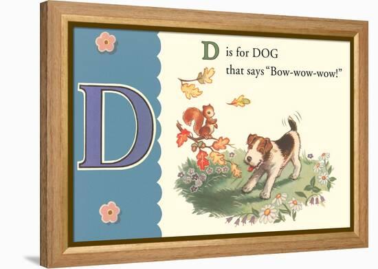 D is for Dog-null-Framed Stretched Canvas