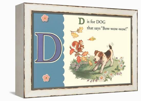 D is for Dog-null-Framed Stretched Canvas