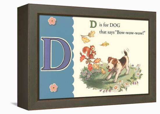 D is for Dog-null-Framed Stretched Canvas