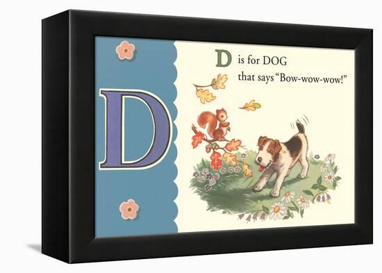 D is for Dog-null-Framed Stretched Canvas