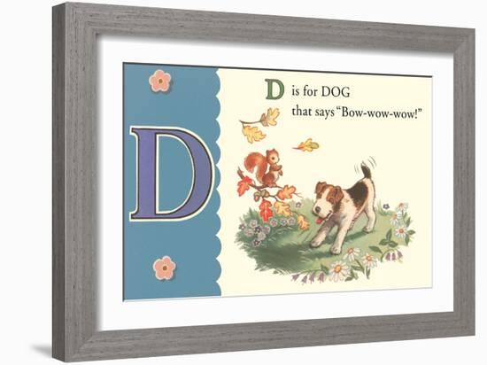 D is for Dog-null-Framed Art Print