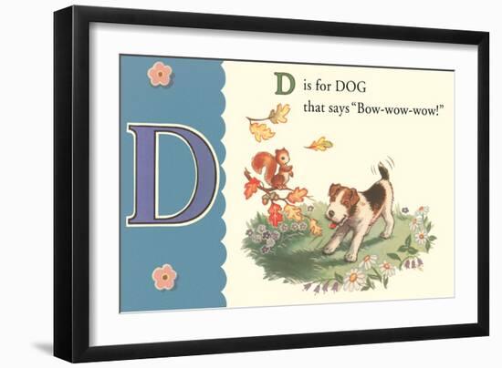 D is for Dog-null-Framed Art Print