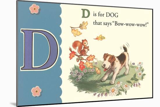 D is for Dog-null-Mounted Art Print