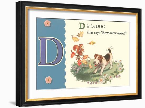 D is for Dog--Framed Art Print