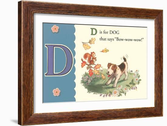 D is for Dog-null-Framed Premium Giclee Print
