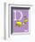 D is for Duck (purple)-Theodor (Dr. Seuss) Geisel-Framed Art Print