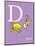D is for Duck (purple)-Theodor (Dr. Seuss) Geisel-Mounted Art Print