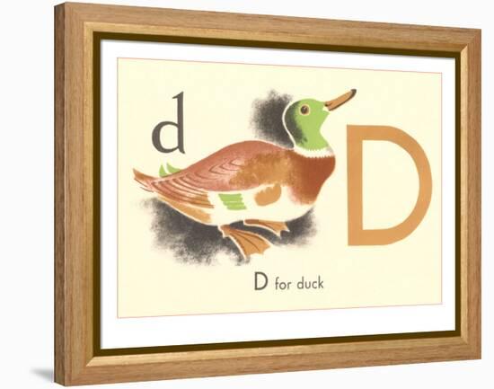 D is for Duck-null-Framed Stretched Canvas