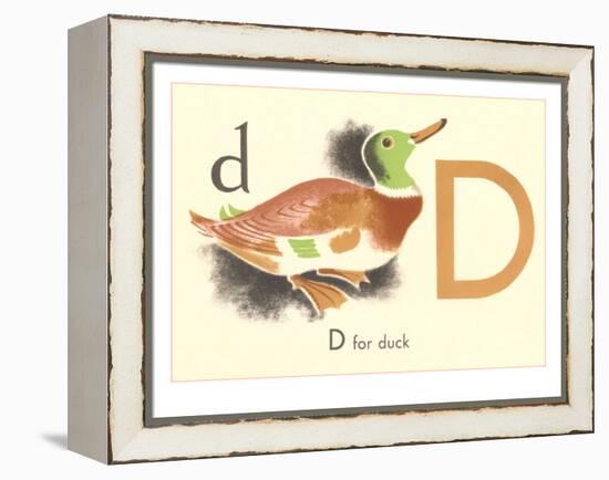 D is for Duck-null-Framed Stretched Canvas