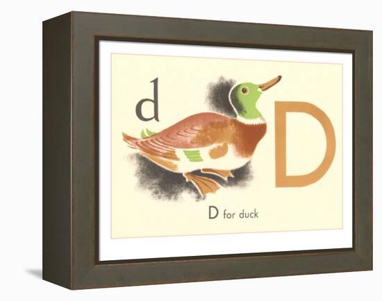 D is for Duck-null-Framed Stretched Canvas