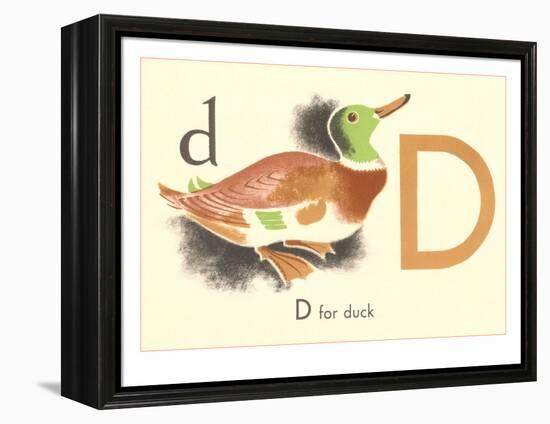 D is for Duck-null-Framed Stretched Canvas