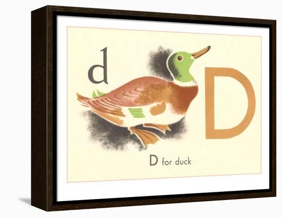 D is for Duck-null-Framed Stretched Canvas