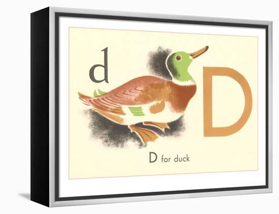 D is for Duck-null-Framed Stretched Canvas