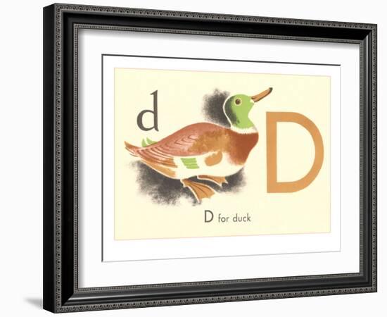 D is for Duck-null-Framed Premium Giclee Print