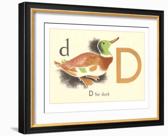 D is for Duck-null-Framed Premium Giclee Print
