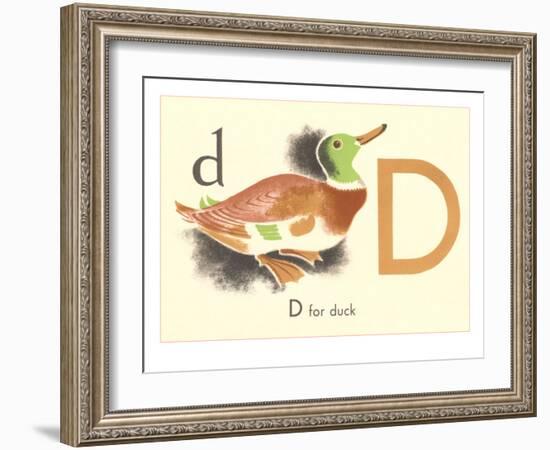 D is for Duck-null-Framed Art Print