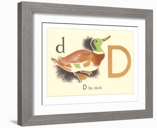 D is for Duck-null-Framed Art Print