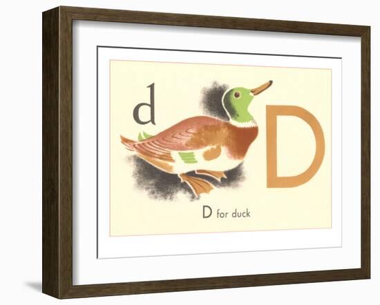 D is for Duck-null-Framed Art Print