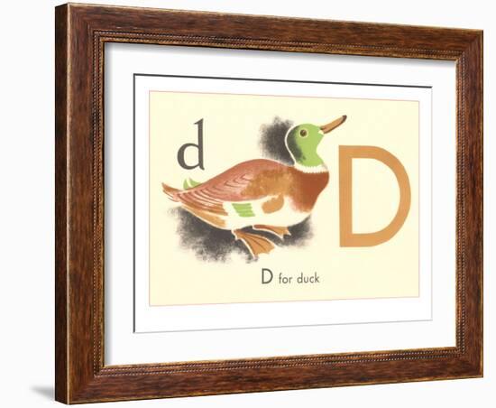 D is for Duck-null-Framed Art Print