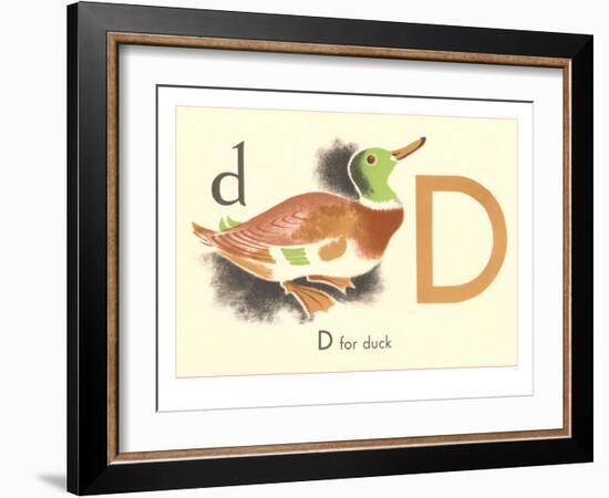 D is for Duck-null-Framed Art Print