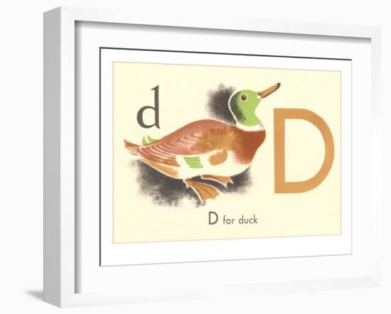 D is for Duck-null-Framed Art Print