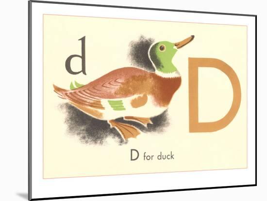 D is for Duck-null-Mounted Art Print