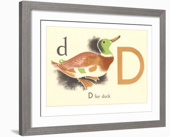 D is for Duck-null-Framed Art Print