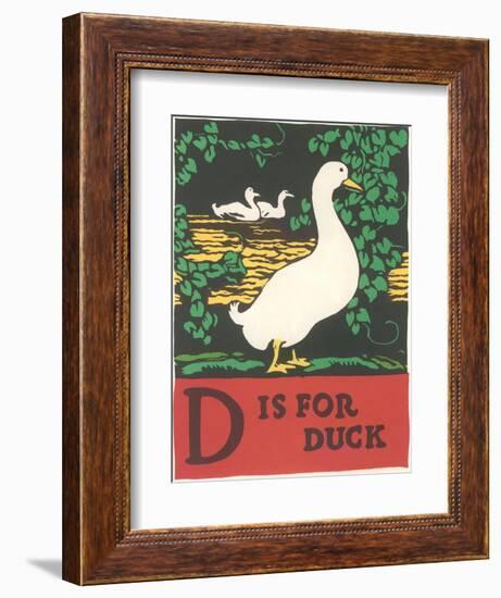 D is for Duck-null-Framed Art Print