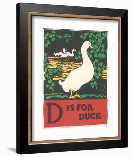 D is for Duck-null-Framed Art Print