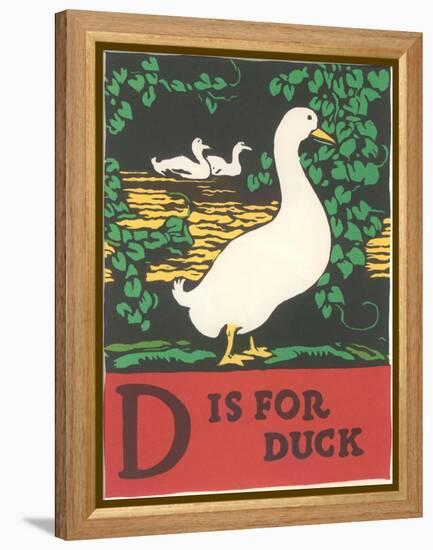 D is for Duck-null-Framed Stretched Canvas