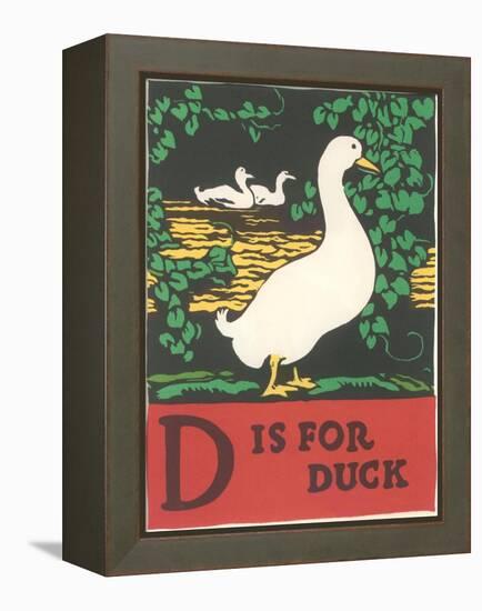 D is for Duck-null-Framed Stretched Canvas
