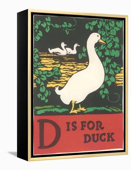 D is for Duck-null-Framed Stretched Canvas