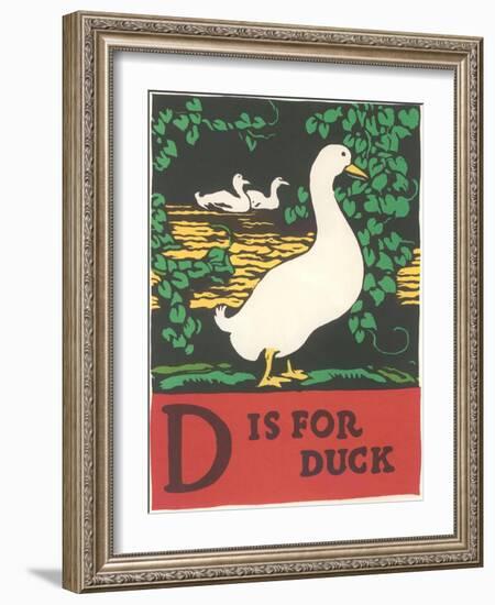 D is for Duck-null-Framed Art Print