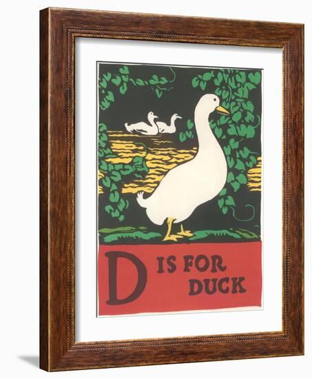 D is for Duck-null-Framed Art Print