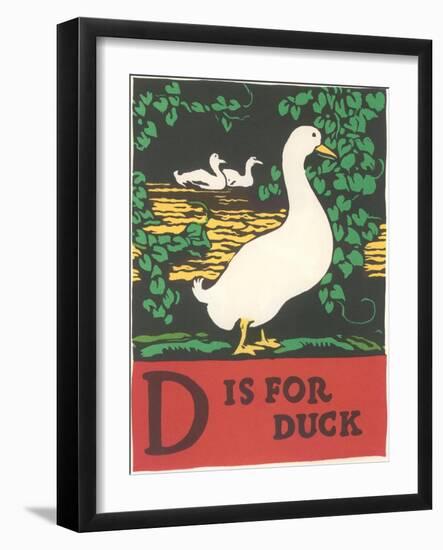 D is for Duck--Framed Art Print