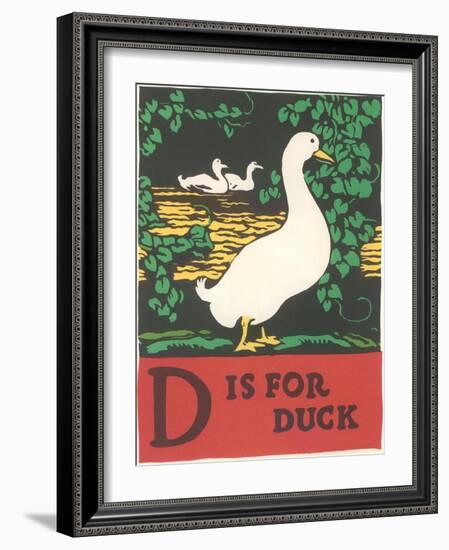 D is for Duck-null-Framed Art Print