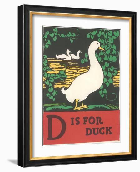 D is for Duck-null-Framed Art Print