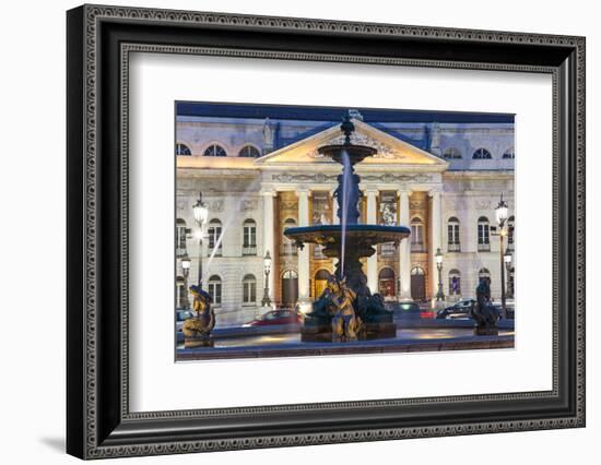 D. Maria II National Theatre, Rossio Square, Lisbon, Portugal-Peter Adams-Framed Photographic Print