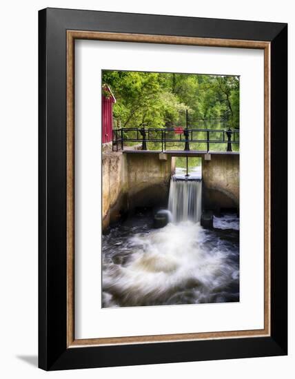 D & R Canal Lock, New Jersey-George Oze-Framed Photographic Print