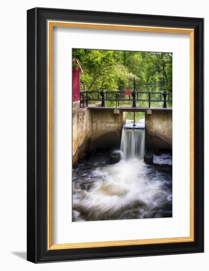 D & R Canal Lock, New Jersey-George Oze-Framed Photographic Print