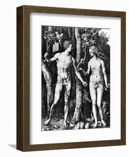 D?Rer: Adam & Eve, 1504-Albrecht Dürer-Framed Giclee Print