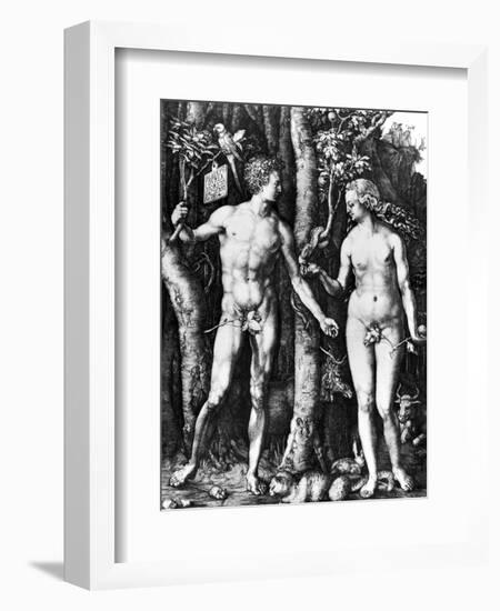 D?Rer: Adam & Eve, 1504-Albrecht Dürer-Framed Giclee Print