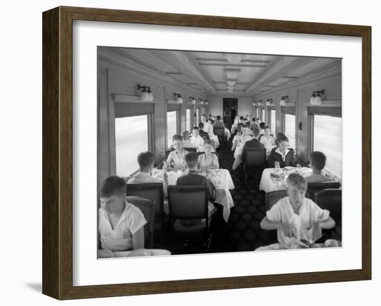 D&Rgw Dining Car Interior, c.1927-George Lytle Beam-Framed Photographic Print