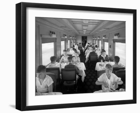 D&Rgw Dining Car Interior, c.1927-George Lytle Beam-Framed Photographic Print