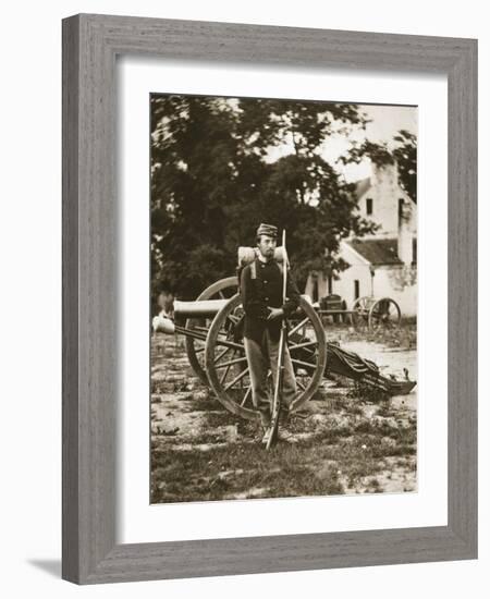 D.W.C. Arnold, a Private in the Union Army, Near Harper's Ferry, Virginia, 1861-Mathew Brady-Framed Giclee Print