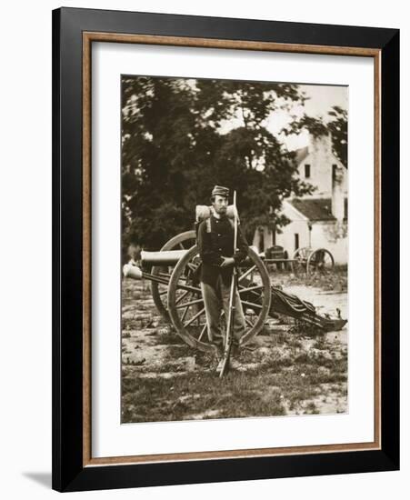 D.W.C. Arnold, a Private in the Union Army, Near Harper's Ferry, Virginia, 1861-Mathew Brady-Framed Giclee Print